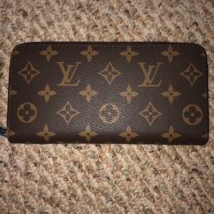 LV Brown Logo Designer Wallet